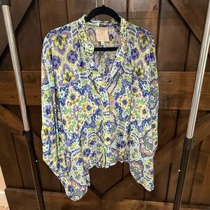 Johnny Was Kiera Silk Blouse